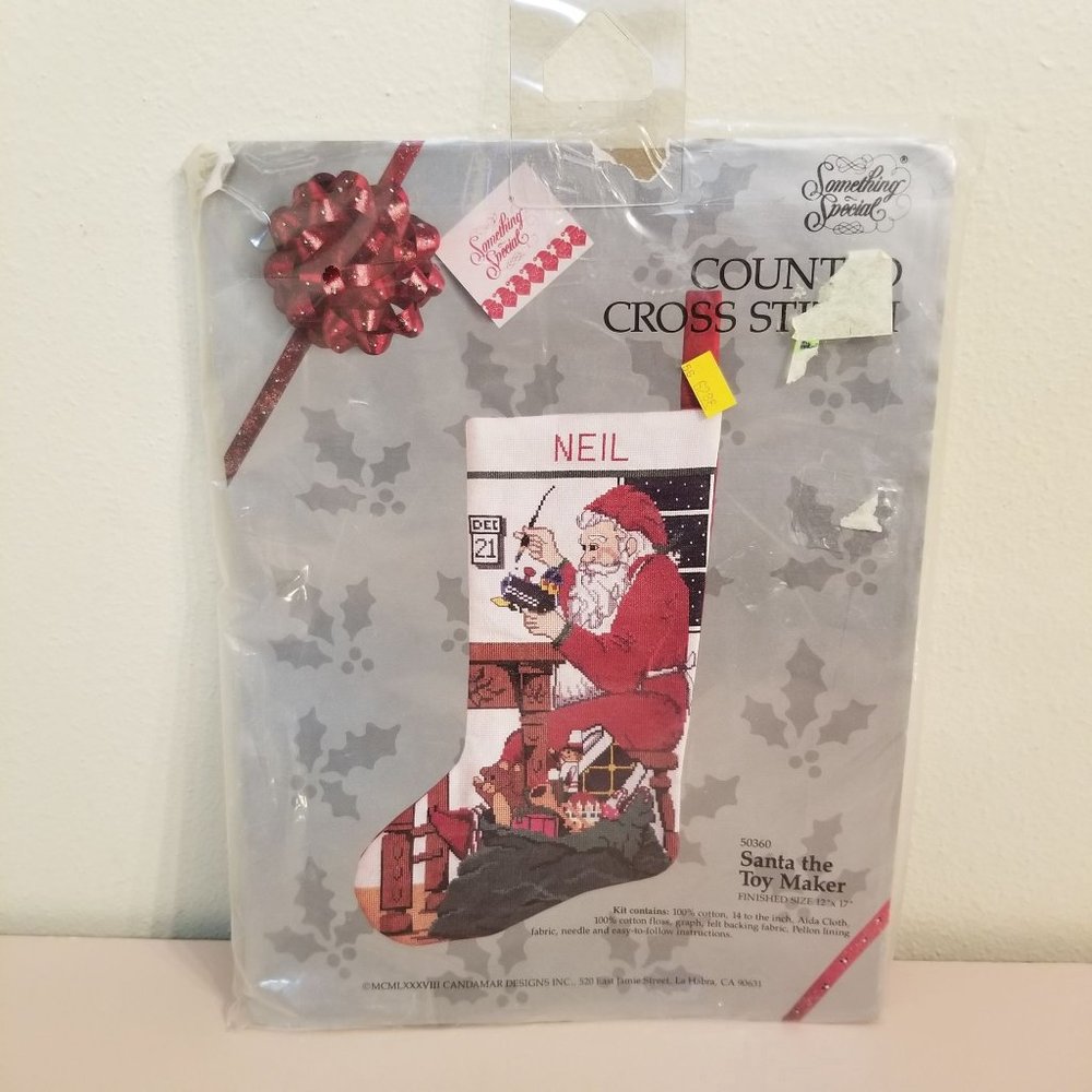 Candamar Something Special‎ Counnted Cross Stitch Kit Santa Toy Maker 50360